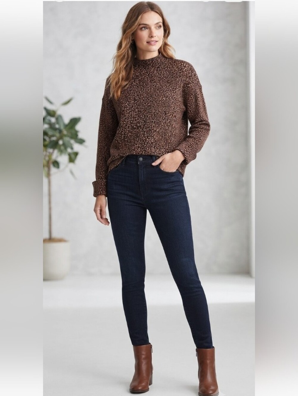 Ann Taylor Animal Print Sweater
